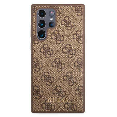 Dėklas Guess GUHCS22LG4GFBR Samsung Galaxy S22 Ultra Rudas 2