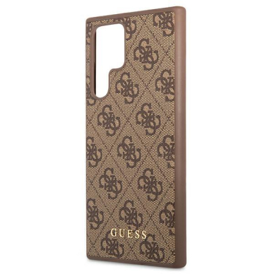 Dėklas Guess GUHCS22LG4GFBR Samsung Galaxy S22 Ultra Rudas 5