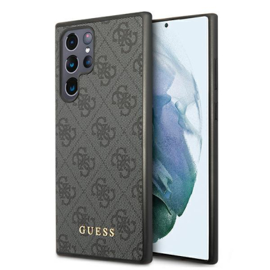 Dėklas Guess GUHCS22LG4GFGR Samsung Galaxy S22 Ultra Pilkas