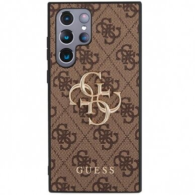 Dėklas Guess GUHCS23L4GMGBR Samsung Galaxy S23 Ultra Rudas 2