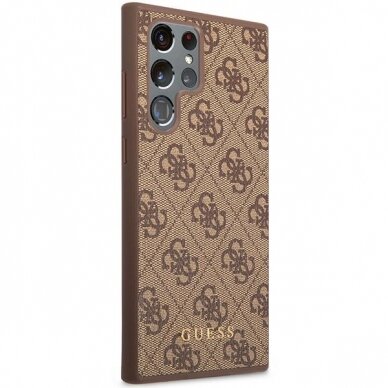 Dėklas Guess GUHCS23LG4GFBR Samsung Galaxy S23 Ultra Rudas 3