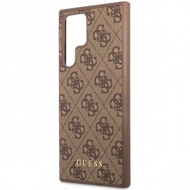 Dėklas Guess GUHCS23LG4GFBR Samsung Galaxy S23 Ultra Rudas 5