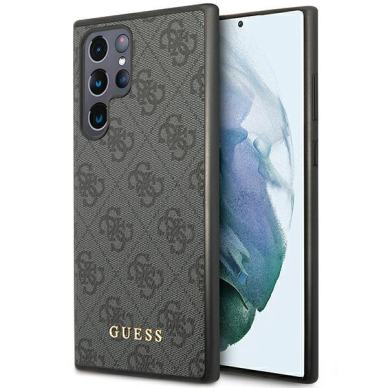 Dėklas Guess GUHCS23LG4GFGR Samsung Galaxy S23 Ultra Pilkas