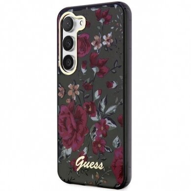 Dėklas Guess Flower GUHCS23MHCFWSA Samsung Galaxy S23 Plus S916 Žalias 1