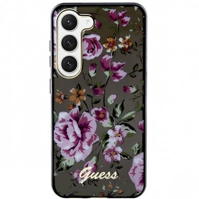 Dėklas Guess Flower GUHCS23MHCFWSK Samsung Galaxy S23 Plus S916 Juodas 2