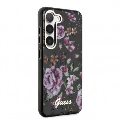 Dėklas Guess Flower GUHCS23MHCFWSK Samsung Galaxy S23 Plus S916 Juodas 3