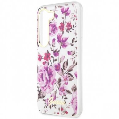 Dėklas Guess Flower GUHCS23MHCFWST Samsung Galaxy S23 Plus S916 Baltas 5