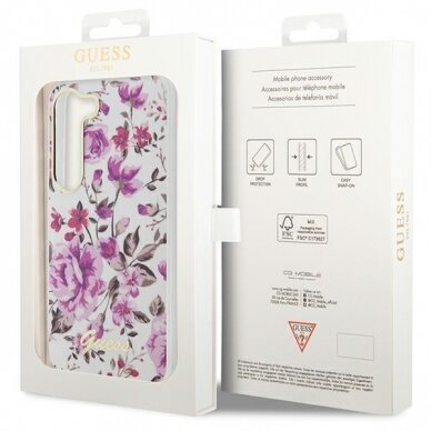 Dėklas Guess Flower GUHCS23MHCFWST Samsung Galaxy S23 Plus S916 Baltas 7