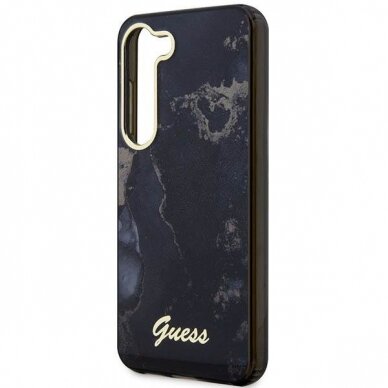 Dėklas Guess Marble GUHCS23MHTMRSK Samsung Galaxy S23 Plus S916 Juodas-auksinis 5