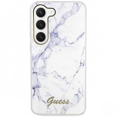 Dėklas Guess Marble GUHCS23MPCUMAH Samsung Galxy S23 Plus S916 Baltas 2