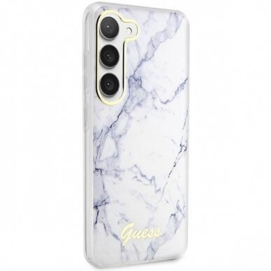 Dėklas Guess Marble GUHCS23MPCUMAH Samsung Galxy S23 Plus S916 Baltas 3