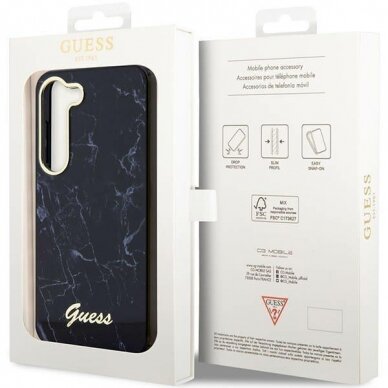 Dėklas Guess Marble GUHCS23MPCUMAK Samsung Galaxy S23 Plus S916 Juodas 7