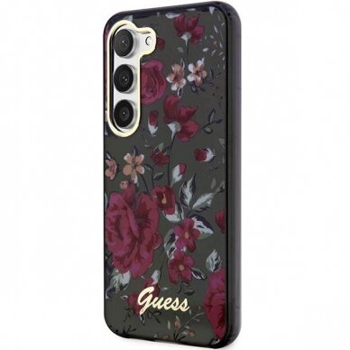 Dėklas Guess Flower GUHCS23SHCFWSA Samsung Galaxy S23 S911 Žalias 1