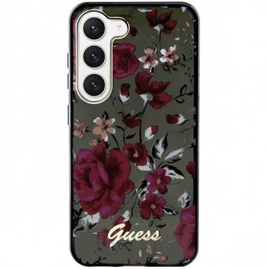 Dėklas Guess Flower GUHCS23SHCFWSA Samsung Galaxy S23 S911 Žalias 2