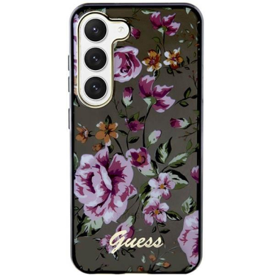 Dėklas Guess Flower GUHCS23SHCFWSK Samsung Galaxy S23 S911 Juodas 2