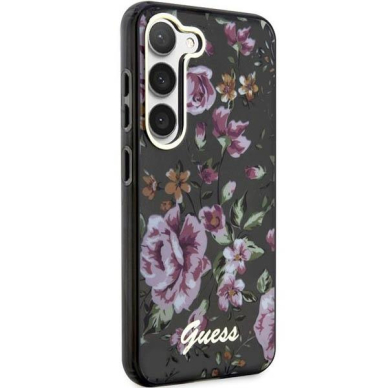 Dėklas Guess Flower GUHCS23SHCFWSK Samsung Galaxy S23 S911 Juodas 3