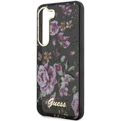 Dėklas Guess Flower GUHCS23SHCFWSK Samsung Galaxy S23 S911 Juodas 5