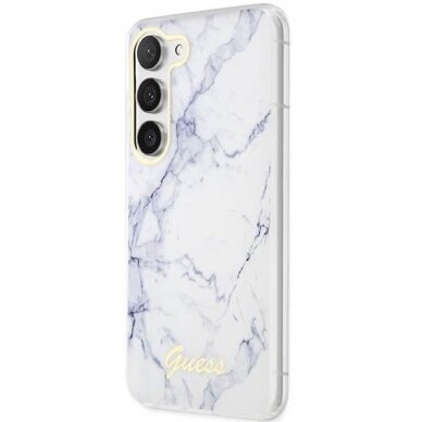 Dėklas Guess Marble GUHCS23SPCUMAH Samsung Galaxy S23 S911 Baltas 1