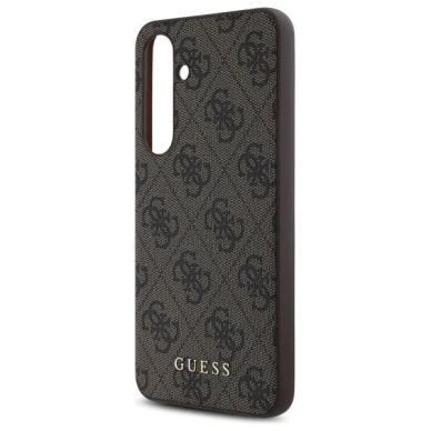 Dėklas Guess GUHCS24FEG4GFBR S24 FE S721 Rudas/Rudas hard 4G Metal Gold Logo 5