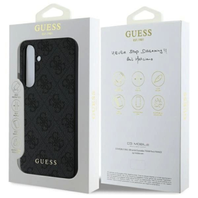 Dėklas Guess GUHCS24FEG4GFGR S24 FE S721 gray/gray hard 4G Metal Gold Logo 7