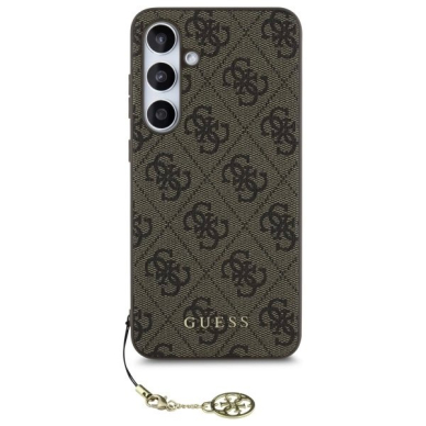 Dėklas Guess GUHCS24FEGF4GBR S24 FE S721 Rudas/Rudas hard 4G Charms Collection 1