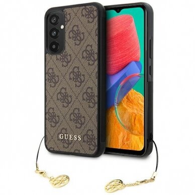 Dėklas Guess 4G Charms Collection GUHCSA34GF4GBR Samsung Galaxy A34 5G A346 Rudas