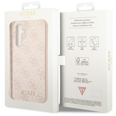 Dėklas Guess 4G Metal Gold Logo GUHCSA54G4GFPI Samsung Galaxy A54 A546 Rožinis 7