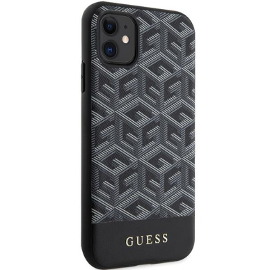 Dėklas Guess GCube Stripes MagSafe GUHMN61HGCFSEK iPhone 11 / Xr Juodas 3