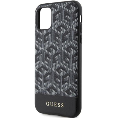 Dėklas Guess GCube Stripes MagSafe GUHMN61HGCFSEK iPhone 11 / Xr Juodas 5