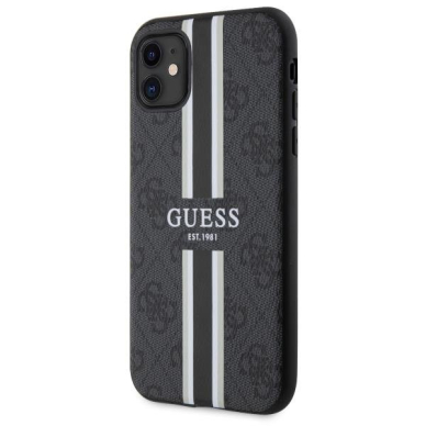 Dėklas Guess 4G Printed Stripes MagSafe GUHMN61P4RPSK iPhone 11 / Xr Juodas 1