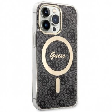 Dėklas Guess 4G MagSafe GUHMP13LH4STK iPhone 13 Pro / 13 Juodas 2