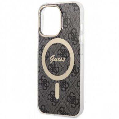 Dėklas Guess 4G MagSafe GUHMP13LH4STK iPhone 13 Pro / 13 Juodas 4