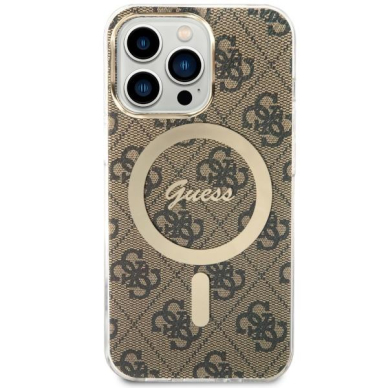 Dėklas Guess 4G MagSafe GUHMP13LH4STW iPhone 13 Pro / 13 Rudas 1