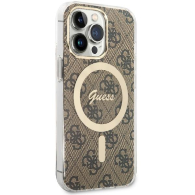 Dėklas Guess 4G MagSafe GUHMP13LH4STW iPhone 13 Pro / 13 Rudas 2