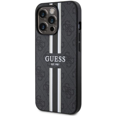 Dėklas Guess 4G Printed Stripes MagSafe GUHMP13LP4RPSK iPhone 13 Pro / 13 Juodas 1