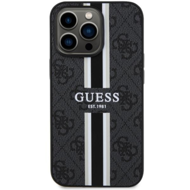 Dėklas Guess 4G Printed Stripes MagSafe GUHMP13LP4RPSK iPhone 13 Pro / 13 Juodas 2