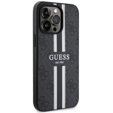 Dėklas Guess 4G Printed Stripes MagSafe GUHMP13LP4RPSK iPhone 13 Pro / 13 Juodas 3