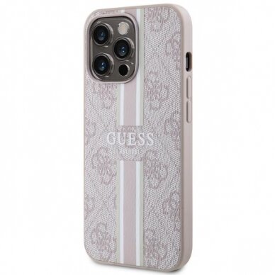 Dėklas Guess 4G Printed Stripes MagSafe GUHMP13LP4RPSP iPhone 13 Pro / 13 Rožinis 1