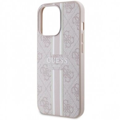 Dėklas Guess 4G Printed Stripes MagSafe GUHMP13LP4RPSP iPhone 13 Pro / 13 Rožinis 5