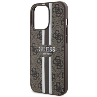 Dėklas Guess 4G Printed Stripes MagSafe GUHMP13LP4RPSW iPhone 13 Pro / 13 Rudas 5