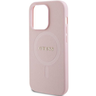 Dėklas Guess Saffiano MagSafe GUHMP13LPSAHMCP iPhone 13 Pro / 13 - Rožinis 5