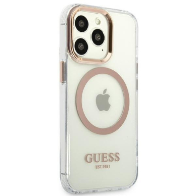 Dėklas Guess Metal Outline Magsafe GUHMP13XHTRMD iPhone 13 Pro Max Auksinis 3