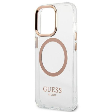 Dėklas Guess Metal Outline Magsafe GUHMP13XHTRMD iPhone 13 Pro Max Auksinis 5