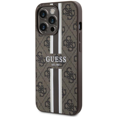 Dėklas Guess 4G Printed Stripes MagSafe GUHMP13XP4RPSW iPhone 13 Pro Max Rudas 1