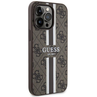 Dėklas Guess 4G Printed Stripes MagSafe GUHMP13XP4RPSW iPhone 13 Pro Max Rudas 3