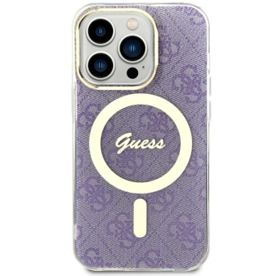 Dėklas Guess 4G MagSafe GUHMP14LH4STU iPhone 14 Pro Purpurinis 2