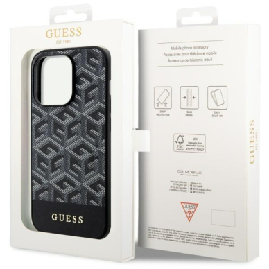 Dėklas Guess GCube Stripes MagSafe GUHMP14LHGCFSEK iPhone 14 Pro Juodas 7