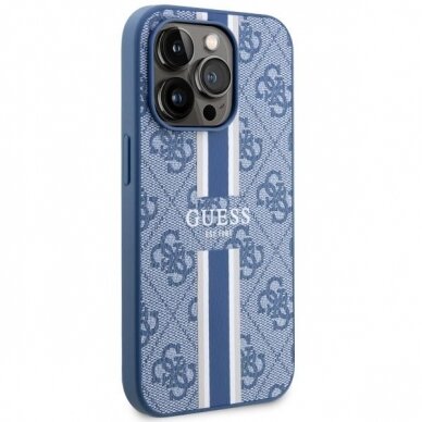 Dėklas Guess 4G Printed Stripes MagSafe GUHMP14LP4RPSB iPhone 14 Pro Mėlynas 3