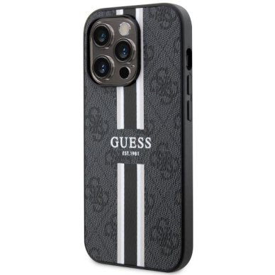 Dėklas Guess 4G Printed Stripes MagSafe GUHMP14LP4RPSK iPhone 14 Pro Juodas 1