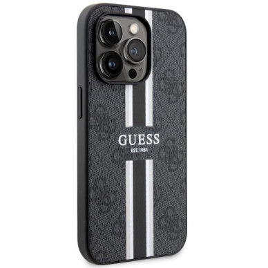 Dėklas Guess 4G Printed Stripes MagSafe GUHMP14LP4RPSK iPhone 14 Pro Juodas 3